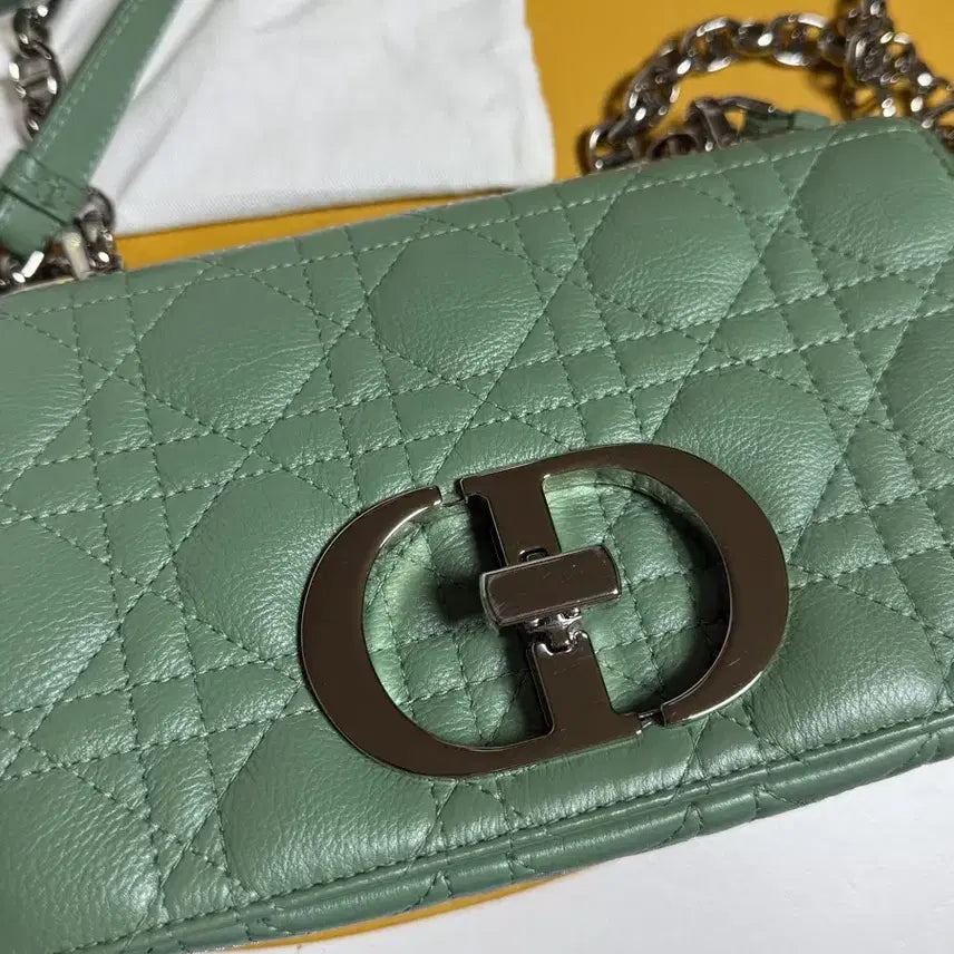 [BUNJANG] Dior Caro Small Mint Green Shoulder Bag / 디올 카로백 스몰 민트그린