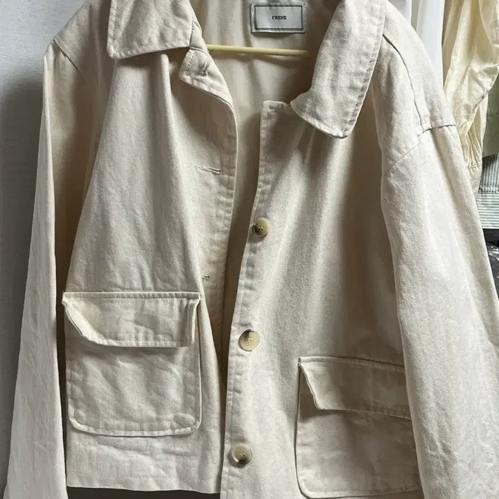 [BUNJANG] J2U Ivory Spring Autumn Jacket / 제이투유 아이보리 봄 가을 자켓