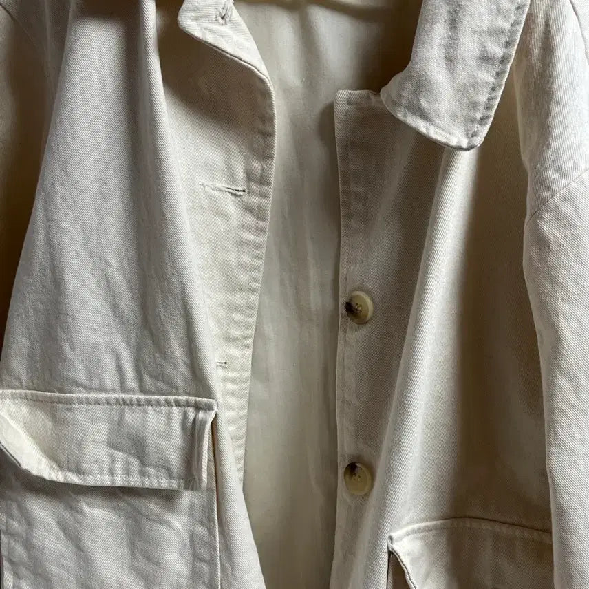 [BUNJANG] J2U Ivory Spring Autumn Jacket / 제이투유 아이보리 봄 가을 자켓