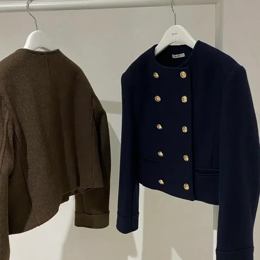 [BUNJANG] Mark Drew Double Gold Blazer Navy / 마크들리 더블 금장자켓 네이비