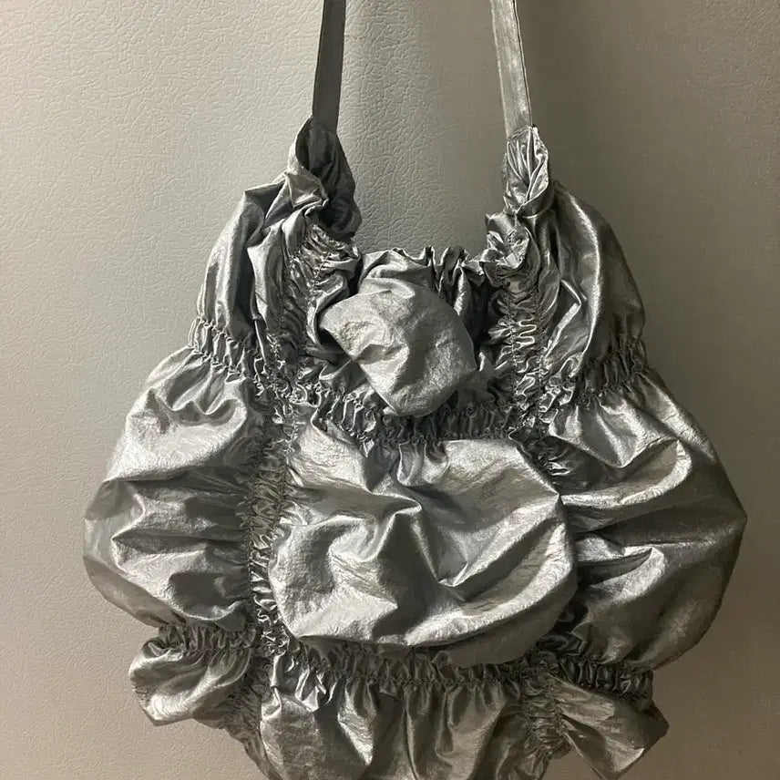 [SOLD OUT] 엔오르 가방 크링클백 실버 에코백