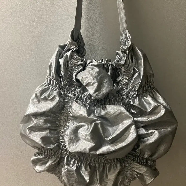 [SOLD OUT] 엔오르 가방 크링클백 실버 에코백