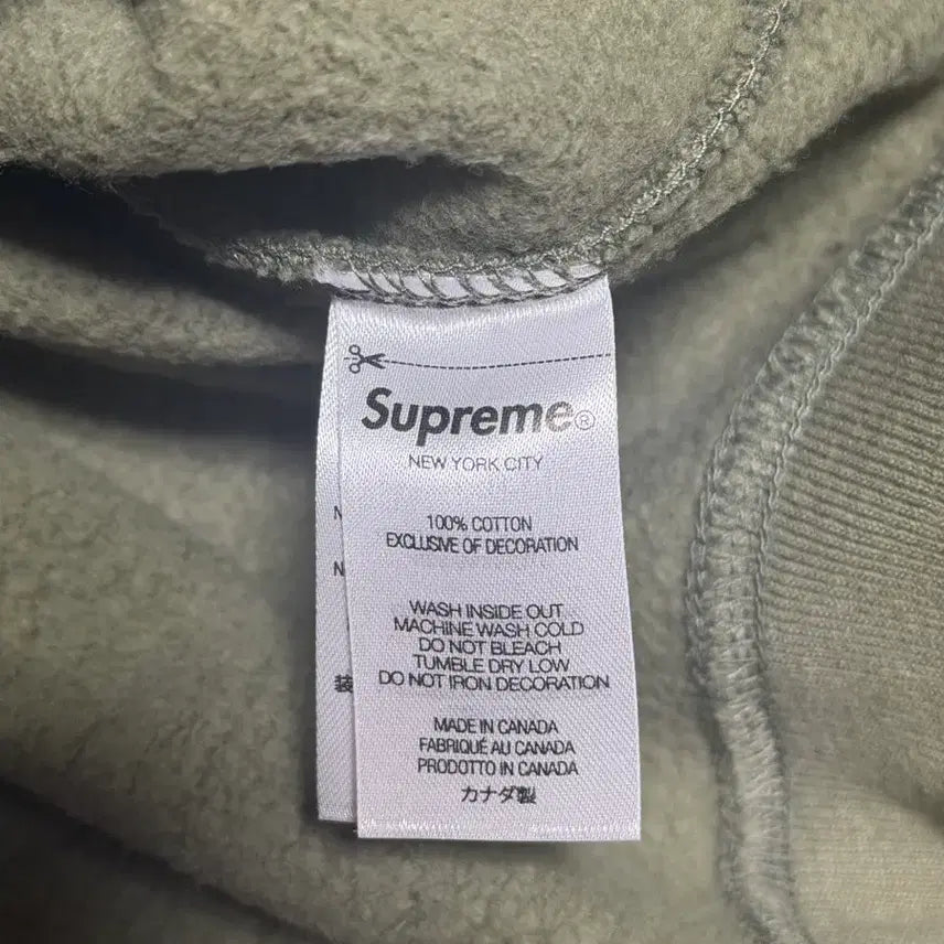 [BUNJANG] Supreme x WTAPS 21FW Hoodie Sweatshirt / [L] 슈프림 x 더블탭스 후드 스웨트셔츠 라이트 올리브 - 21FW