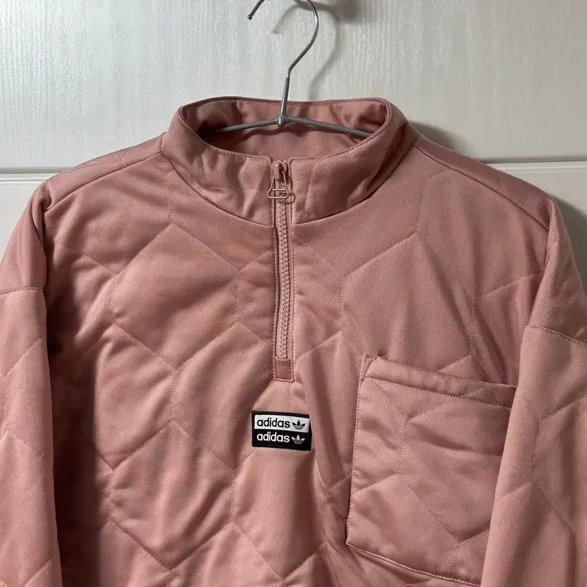 [BUNJANG] Adidas Quilted Crop Anorak Half-Zip Sweatshirt / 아디다스 누빔 크롭 아노락 반집업 맨투맨