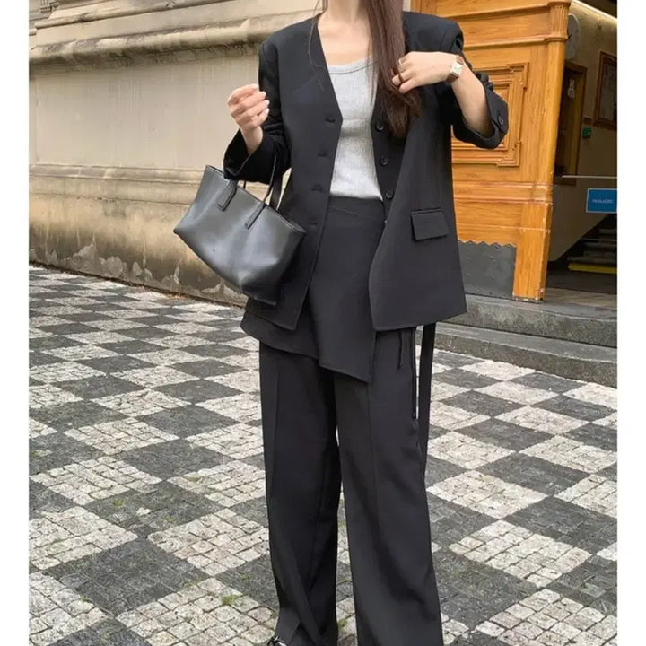 [BUNJANG] Merriaround Layered Wrap Slacks / 메리어라운드 제작 레이어드랩슬랙스