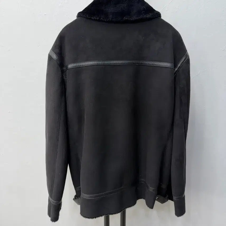 [BUNJANG] Lee Black Suede Jacket (Size 95) / 정품) Lee 리 무스탕 블랙 스웨이드 자켓 95