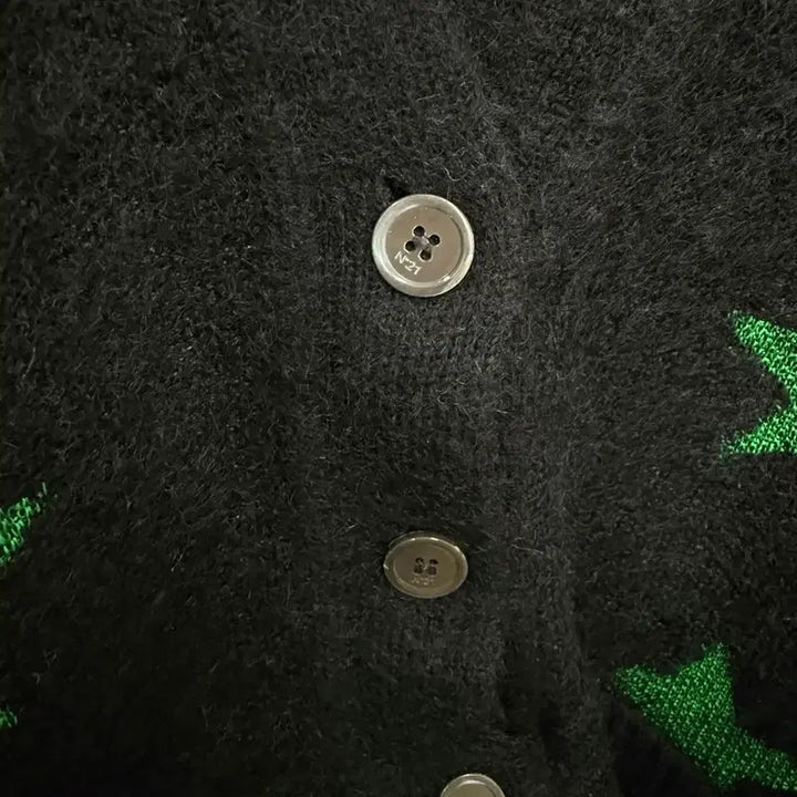[BUNJANG] N21 Star Pattern Mohair Cardigan / 넘버21 별패턴 모헤어 가디건