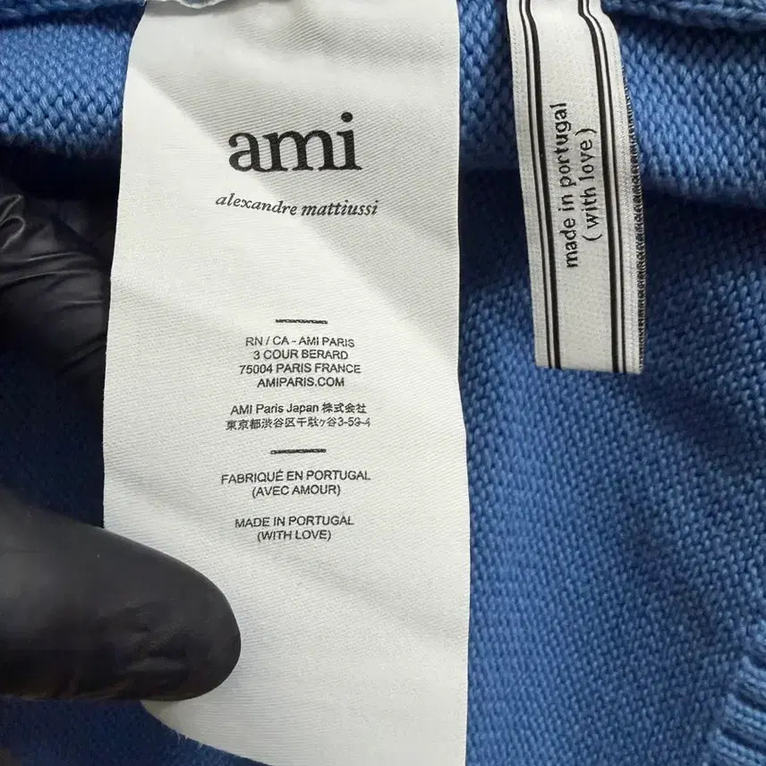 [BUNJANG] AMI Intarsia Big Heart Knit / 아미 정품 인타르시아 빅하트 니트