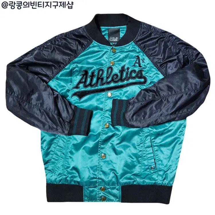 [BUNJANG] MLB Street Athletics Big Logo Jacket / MLB 스트릿 애슬레틱스 빅로고 야구 자켓