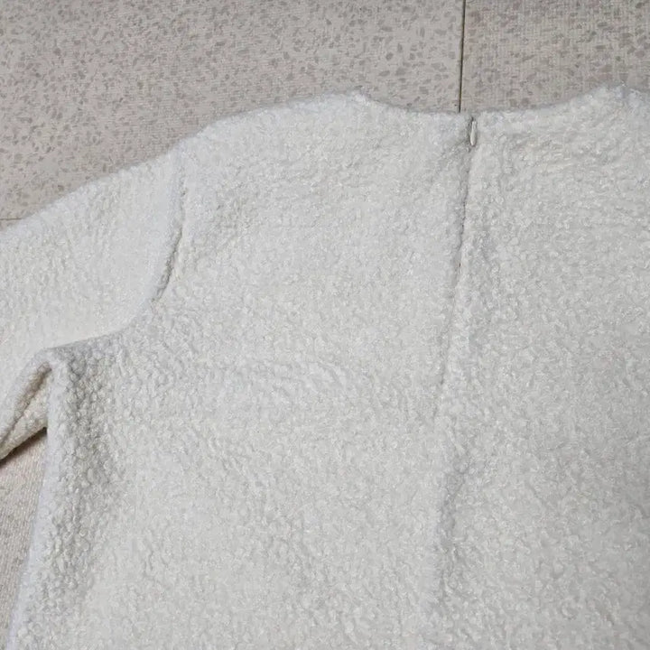 [BUNJANG] Winter Puffy Skirt Set / 겨울 뽀글이 스커트 세트 반팔 치마 아이보리