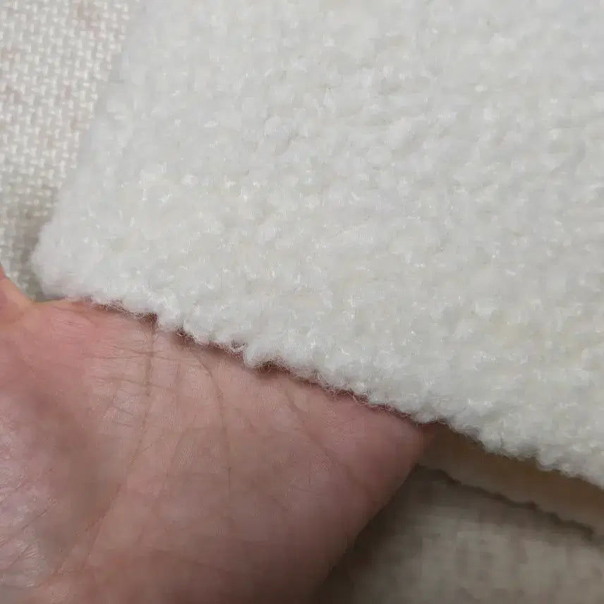 [BUNJANG] Winter Puffy Skirt Set / 겨울 뽀글이 스커트 세트 반팔 치마 아이보리