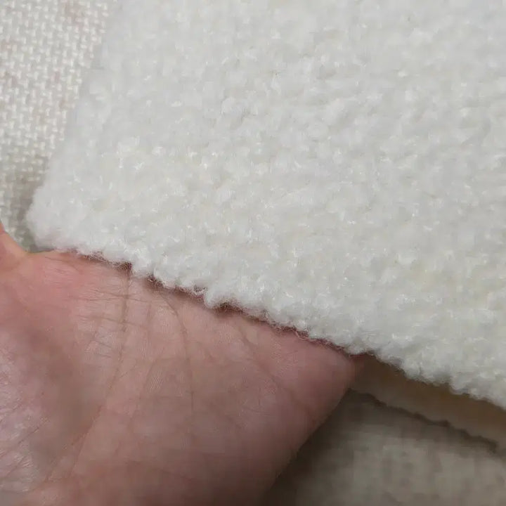 [BUNJANG] Winter Puffy Skirt Set / 겨울 뽀글이 스커트 세트 반팔 치마 아이보리