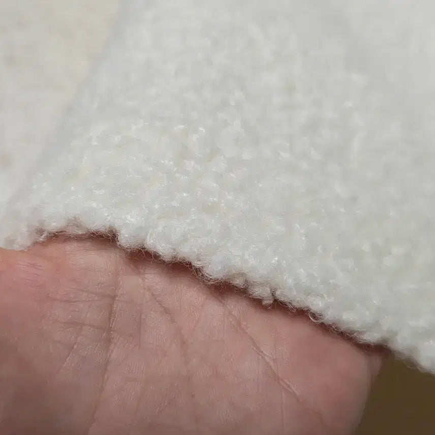 [BUNJANG] Winter Puffy Skirt Set / 겨울 뽀글이 스커트 세트 반팔 치마 아이보리