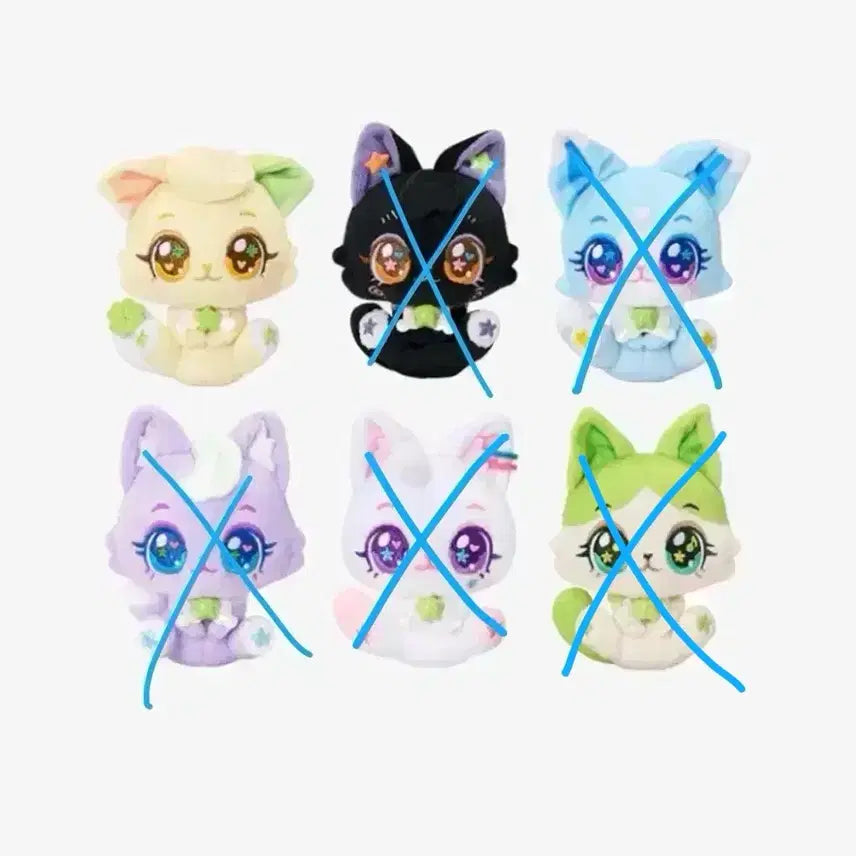 [BUNJANG] NCT WISH Wish Cat Plush Keyring Split Set / 엔시티위시 위시캣 플러시 키링 분철 럭키냥