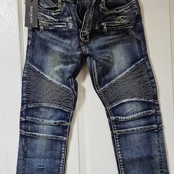 [BUNJANG] Balmain Biker Denim Jeans / 발망 바이커 데님진 청바지