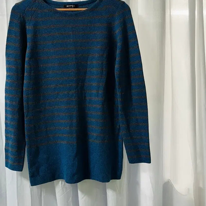 [BUNJANG] Beanpole Stripe Knit Sweater / 빈폴 모100% 스트라이프 니트(정품)