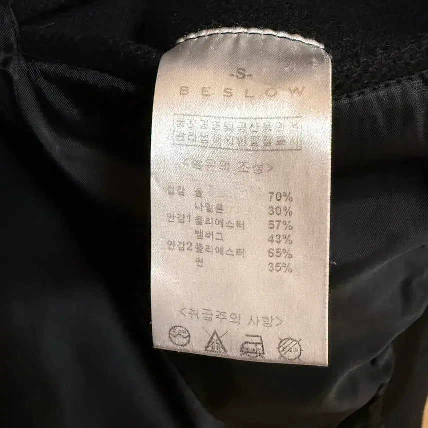 [BUNJANG] Beslow Black Single Coat S / Beslow 비슬로우 블랙 싱글코트 S