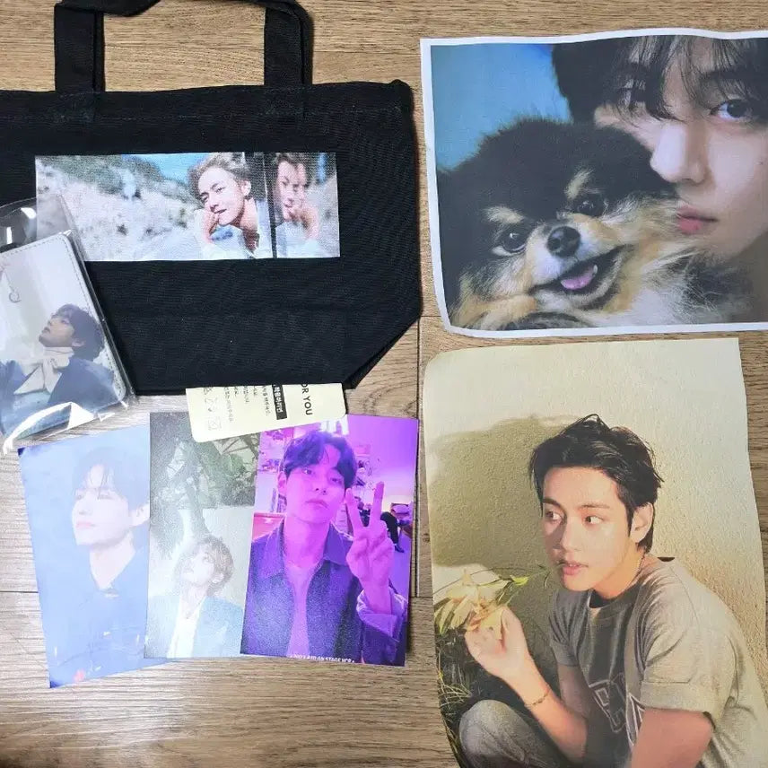 [BUNJANG] BTS V Goods Photocard Set + Bag / 방탄소년단 V 굿즈 포토세트 + 가방