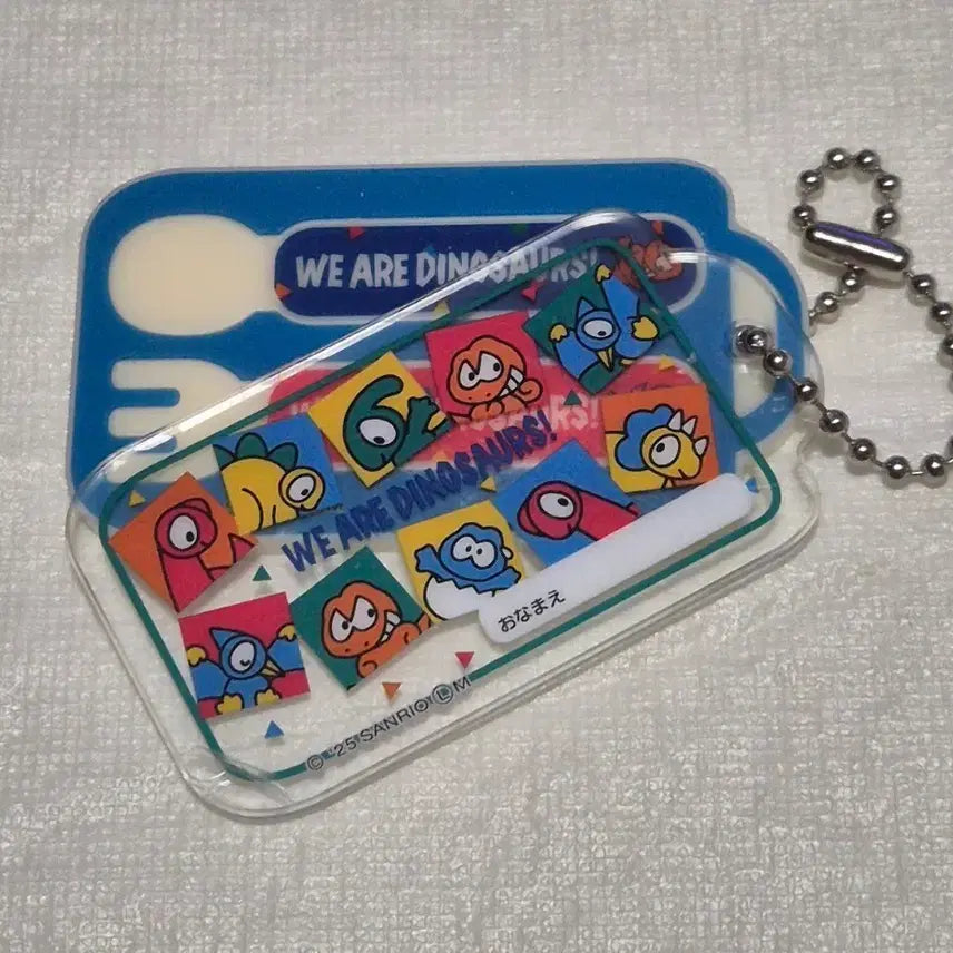 [BUNJANG] Sanrio We Are Dinosaurs Spoon &amp; Fork Acrylic Keyring / 산리오 공룡 숟가락&amp;포크 아크릴 키링