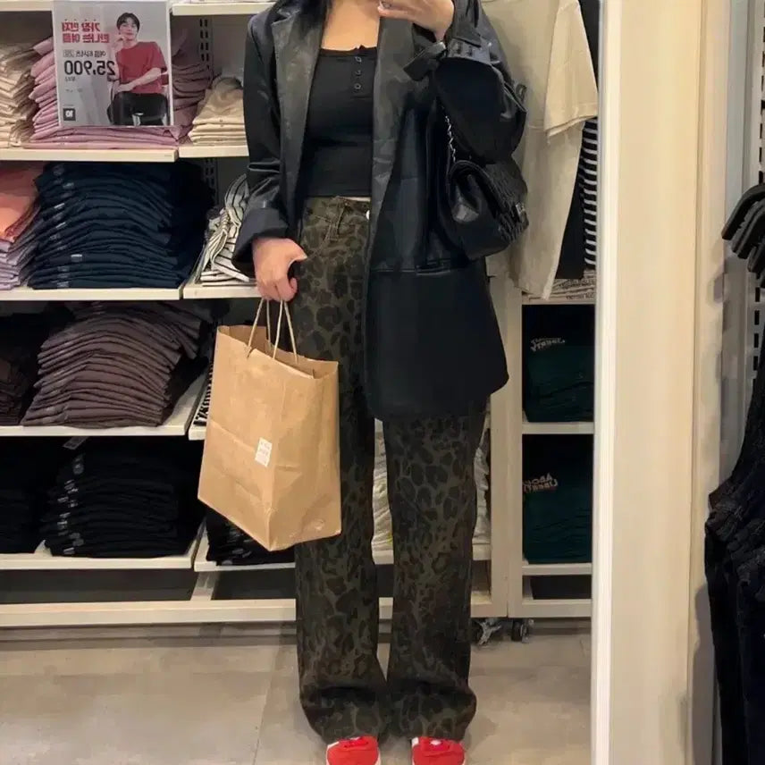 [BUNJANG] Hopping Wide Pants / 핏예쁜 호피 와이드 팬츠