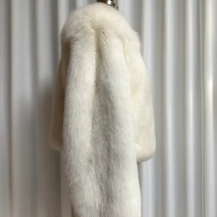 [BUNJANG] Real Finland Saga Royal Grade Fox Fur Jacket / (새상품) 리얼 핀란드산 로얄등급 사가 통폭스자켓 (크림아이보리)