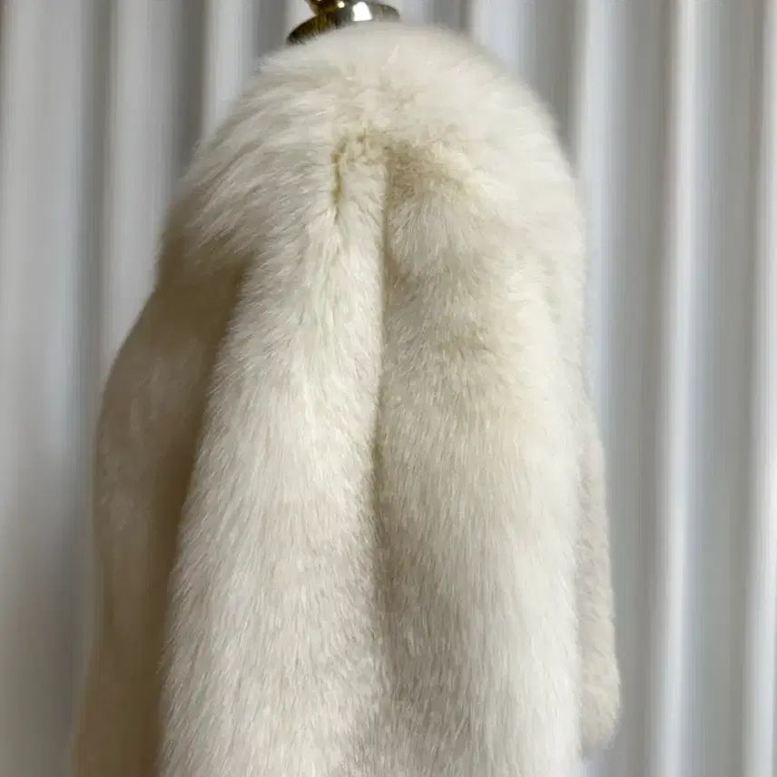 [BUNJANG] Real Finland Saga Royal Grade Fox Fur Jacket / (새상품) 리얼 핀란드산 로얄등급 사가 통폭스자켓 (크림아이보리)