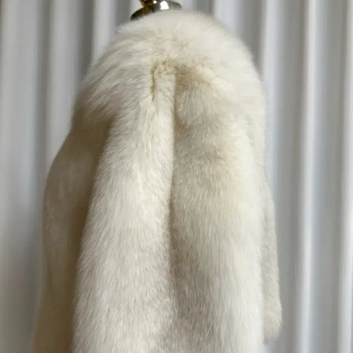 [BUNJANG] Real Finland Saga Royal Grade Fox Fur Jacket / (새상품) 리얼 핀란드산 로얄등급 사가 통폭스자켓 (크림아이보리)