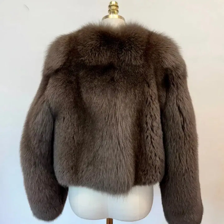 [BUNJANG] Real Finland Saga Royal Grade Full Fox Fur Jacket / (새상품) 리얼 핀란드산 로얄등급 사가 통폭스 퍼자켓 (연브라운)