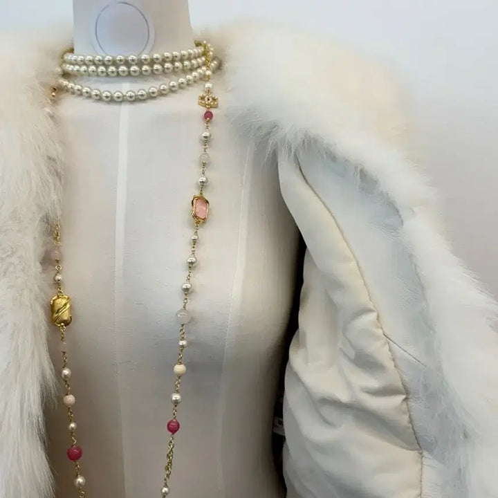 [BUNJANG] Real Saga Fur Jacket (Cream Ivory) / (새상품) 리얼 통폭스 소매절개 사가 퍼자켓 (크림아이보리)