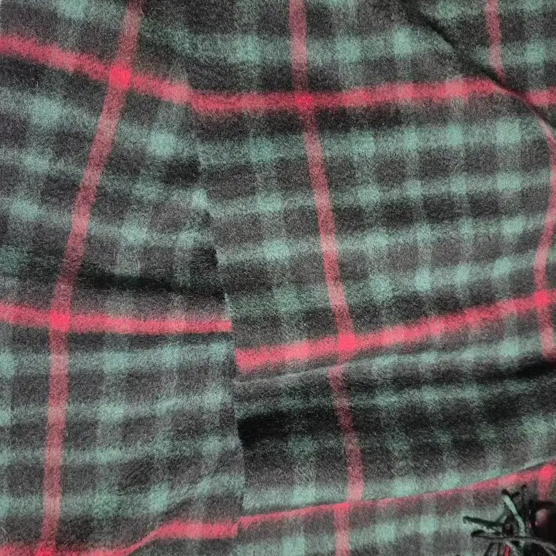 [SOLD OUT] 일본 램스울100 샙그린 체크 머플러 새상품급