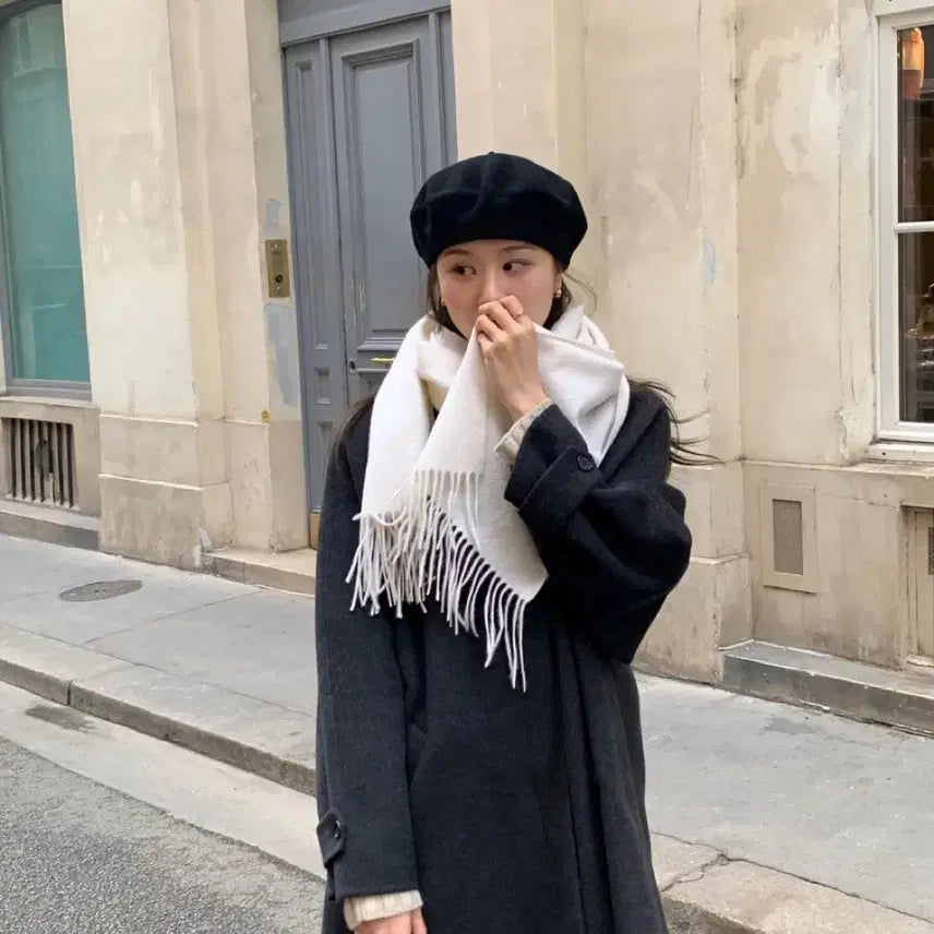 [BUNJANG] Ounce Wool 100% Ivory Scarf / (새상품) ounce 온스 울100 머플러 아이보리