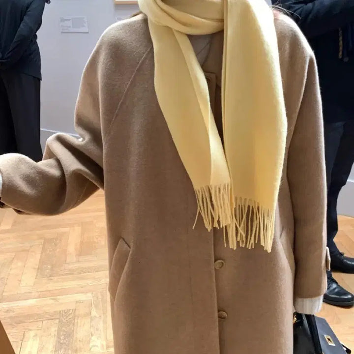 [BUNJANG] Ounce Wool 100% Ivory Scarf / (새상품) ounce 온스 울100 머플러 아이보리