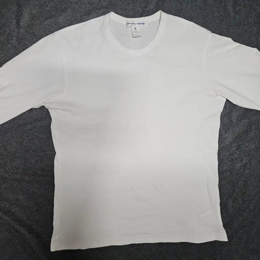 [BUNJANG] Comme des Garcons Back Logo Long Sleeve T-shirt / 꼼데가르송 셔츠 백로고 긴팔티 롱슬리브 xl 화이트 블랙