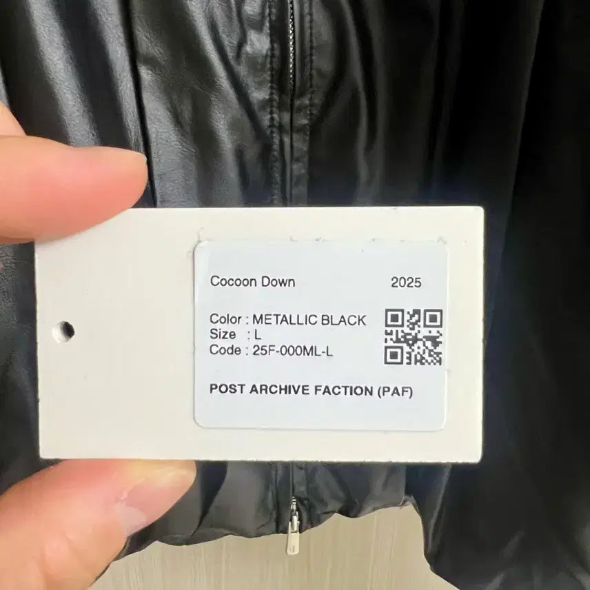 [BUNJANG] PAF Cocoon Down Metallic Black (L) / (L)PAF 코쿤 다운 메탈릭 블랙