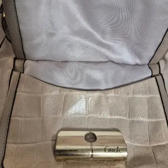 [BUNJANG] Coach Beige Leather Shoulder Bag / 코치 양가죽 숄더백 베이지