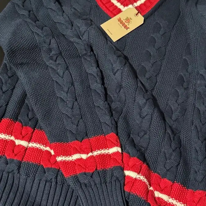 [BUNJANG] Baracuta V-Neck Cricket Knit Sweater / 바라쿠타 브이넥 크리켓 니트