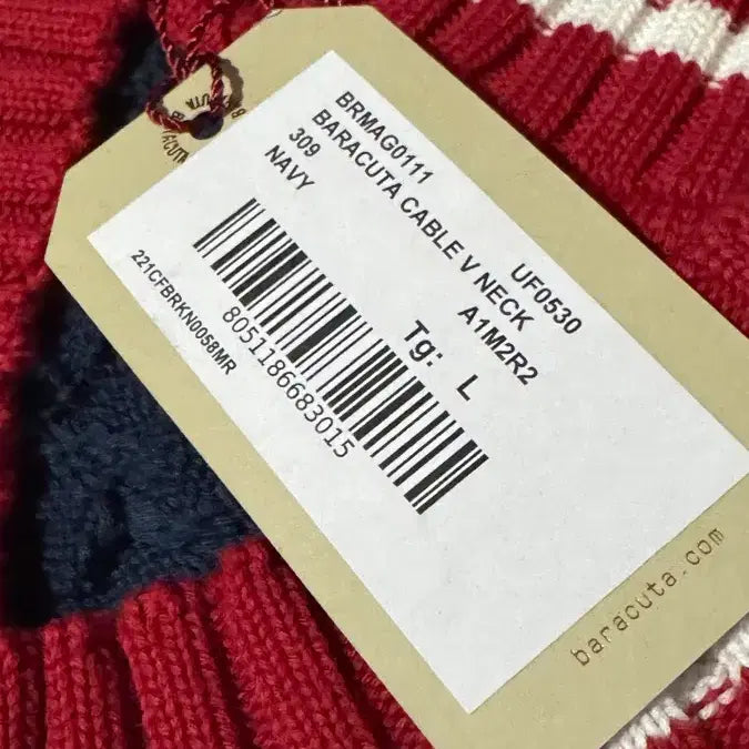[BUNJANG] Baracuta V-Neck Cricket Knit Sweater / 바라쿠타 브이넥 크리켓 니트