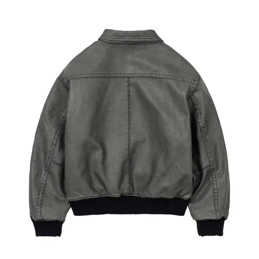 [SOLD OUT] 택포) 웰빙익스프레스 페이디드 비건 레더 점퍼 그레이 s