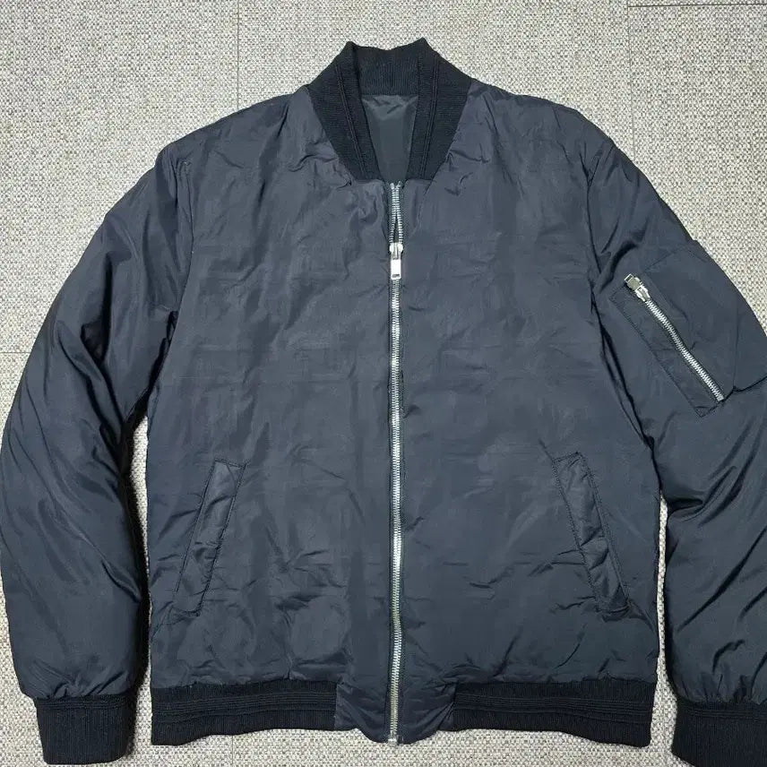 [BUNJANG] System Goose Down Short Padded MA-1 Jacket / 100 시스템 구스 다운 숏패딩 MA-1 자켓
