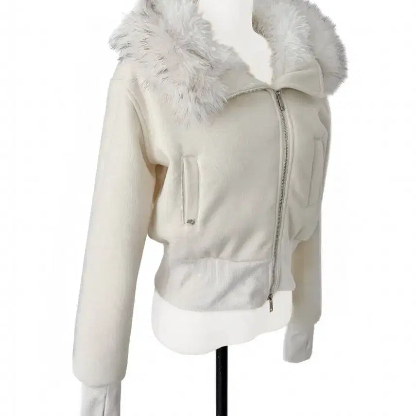 [BUNJANG] Cloud Emotion Ivory Fur Hood / 클라우드이모션 퍼 후드