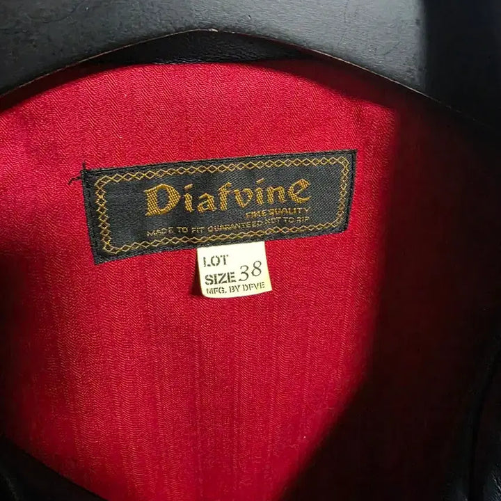 [BUNJANG] Diafvine Navy Leather Rider Jacket 38 / Diafvine 네이비 가죽 라이더 자켓 38