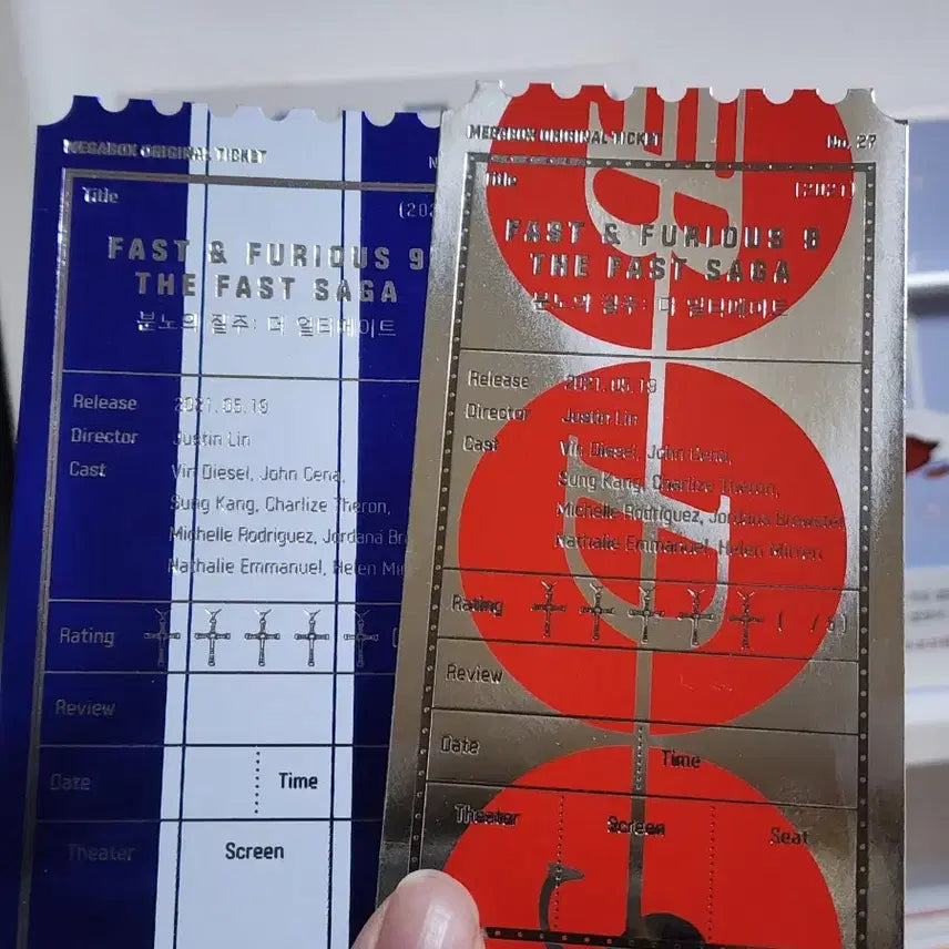 [BUNJANG] Fast & Furious 9 Movie POB Original Ticket Bundle Set / 분노의 질주9 영화 특전 오리지널 티켓 2종 일괄 판매합니다