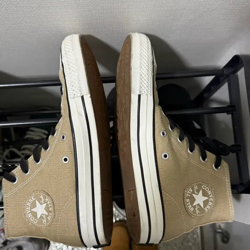 [BUNJANG] Converse High Top Sneakers Beige 250mm / 컨버스 하이 스니커즈 베이지 250mm