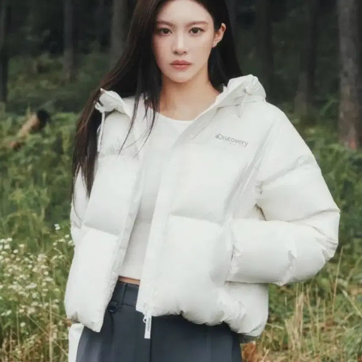[BUNJANG] Discovery Go Yoon Jung Olia Glow Down Padded Jacket Cream 95 / 디스커버리 고윤정 패딩 여성 올리아 글로우 다운 크림 95