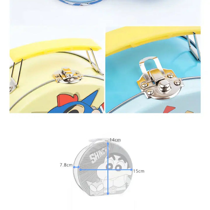 [BUNJANG] Crayon Shin-chan Round Tin Case Bag / 짱구는 못말려 원형 가방 틴케이스