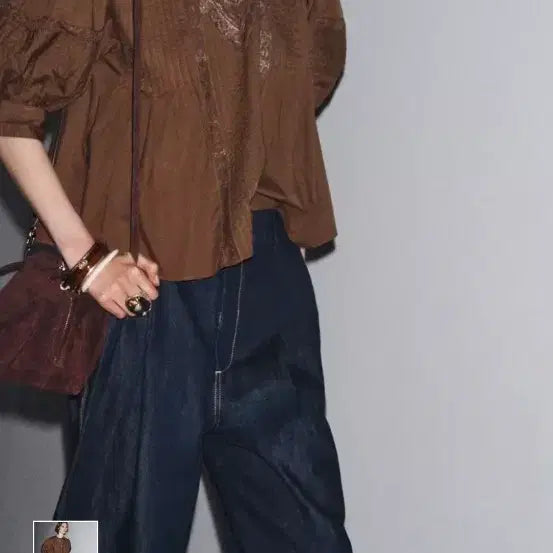 [BUNJANG] Zara Embroidered Blouse (L) / 자라 자수블라우스 L(작게나옴) 새상품