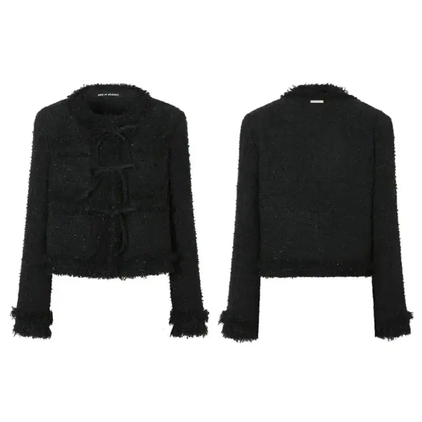 [BUNJANG] Lucy Tweed Jacket Black / 페인오어플레져 루시 트위드 자켓 블랙