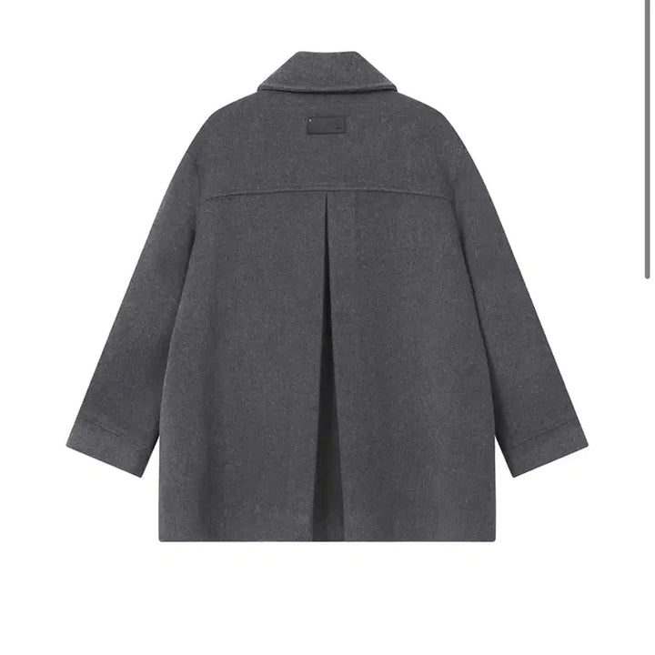 [BUNJANG] Miseki Seoul Slate Half Coat Gray / 미세키서울 슬레이트 하프 코트 그레이