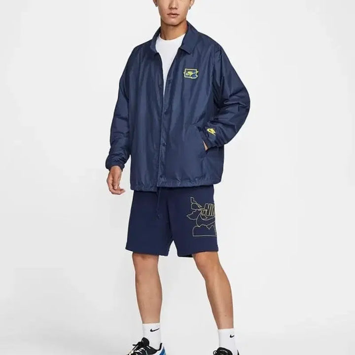 [BUNJANG] Nike Club Coach Volt Windbreaker Jacket / 나이키 클럽 코치 볼트 바람막이 자켓