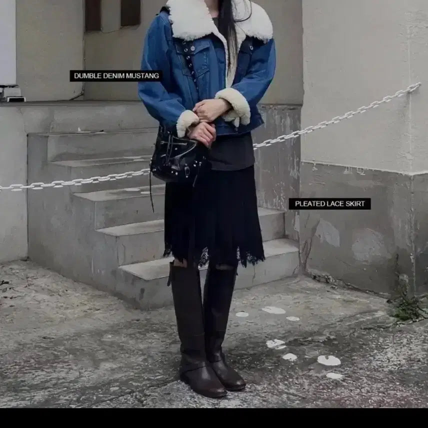 [BUNJANG] Repeller Sherling Denim Jacket / repeller 리펠러 시어링 데님 자켓